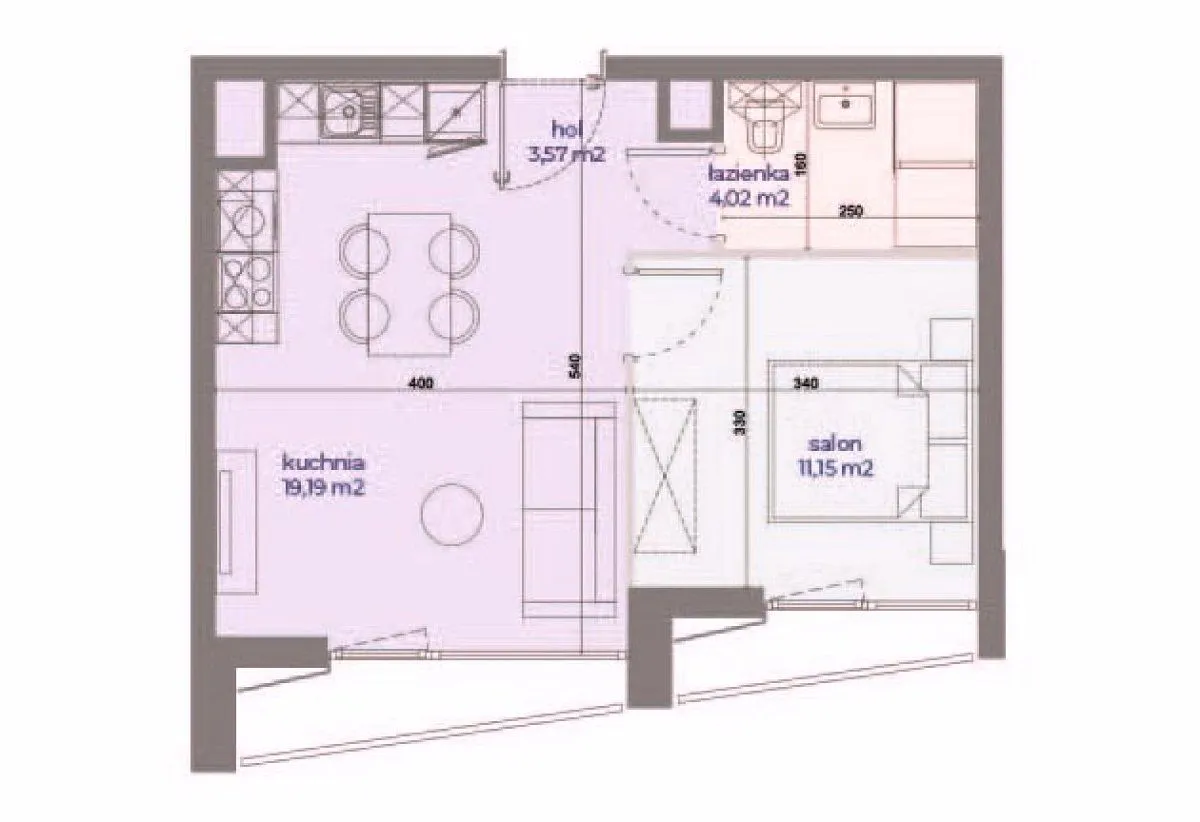 Apartament 2 pok. Wykończony/Umeblowany-Grzybowska