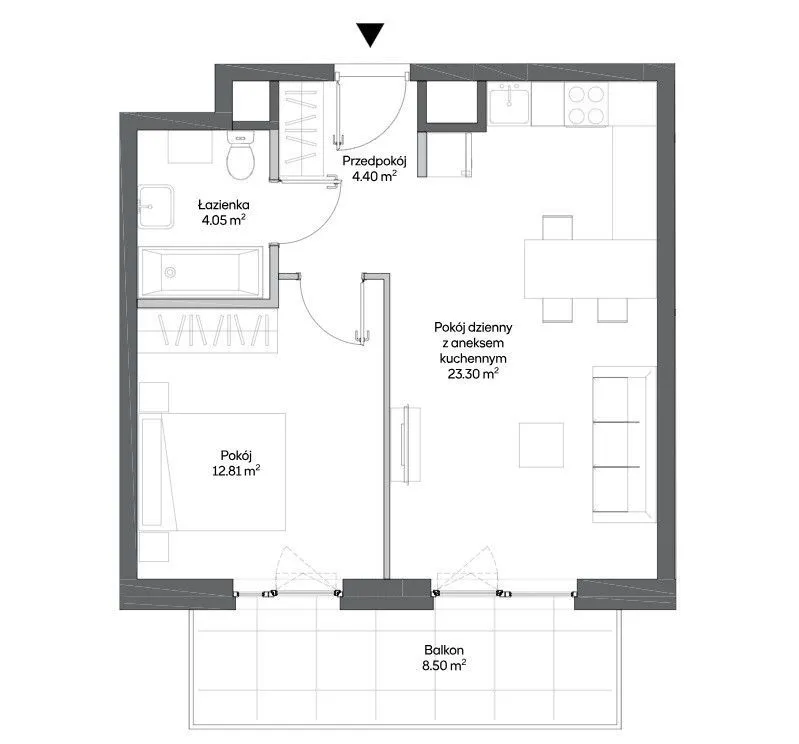 Nowoczesne 2 Pok. Mieszkanie 44.56M2 Na Włochach