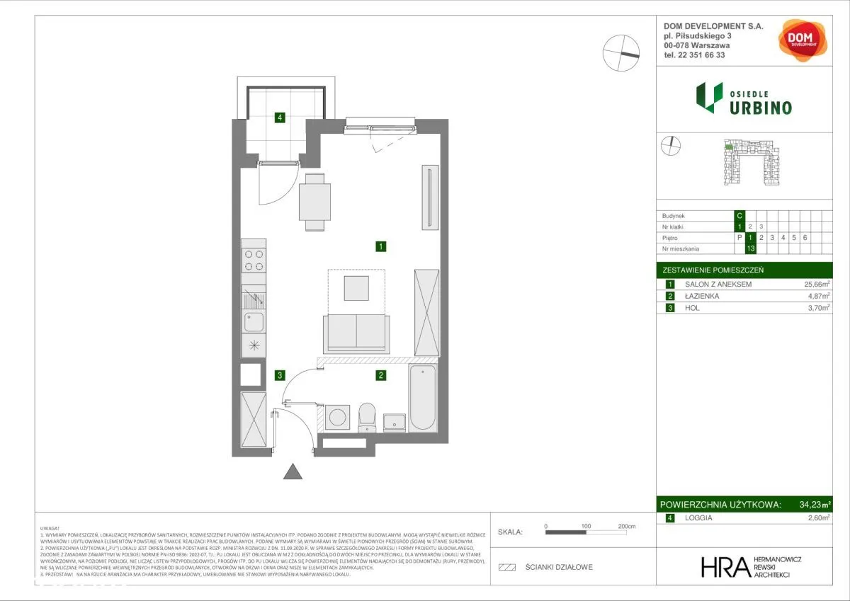 Przestronna Kawalerka 34.23 M² Na Włochach