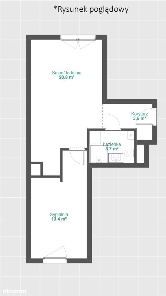 2 pokoje 41 m2 + garaż i komórka; BEZPOŚREDNIO