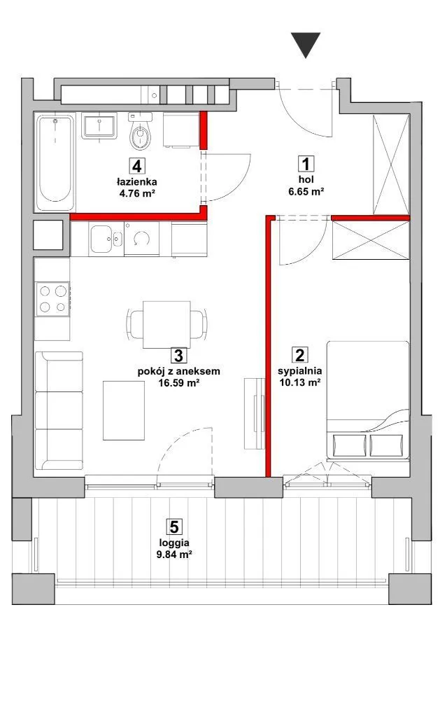 Bezpośrednio 2 pokoje 40 m2, nowy budynek, Wawer