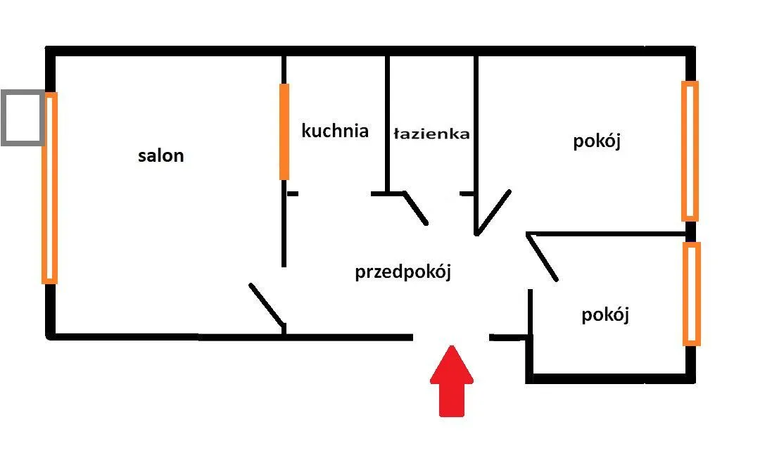 Bezpośrednio! Mieszkanie 47m2 - 3 pokoje Bielany