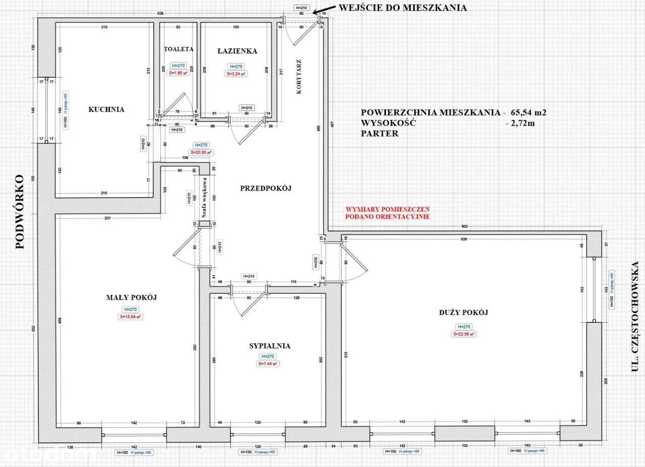 Mieszkanie 3 pok, 65,6 m2, Stara Ochota, zielono