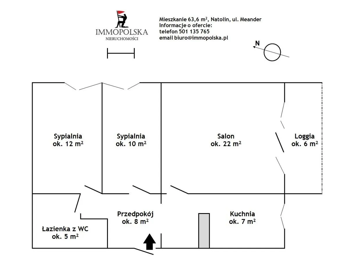 Meander, 3 pokoje z balkonem, przy metrze 