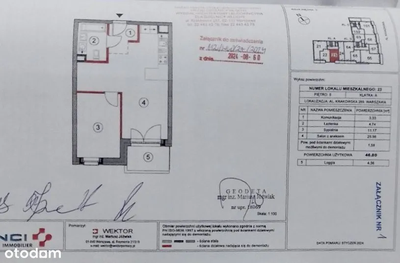 Mieszkanie, 46,80 m², Warszawa