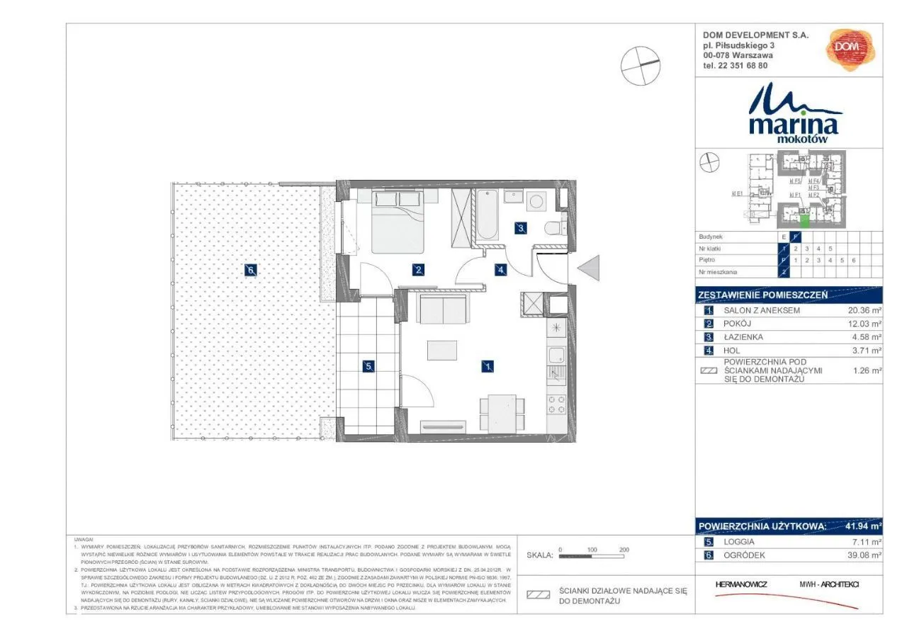 Nowoczesne mieszkanie z ogrodem 42m2 z ogrodem 40m