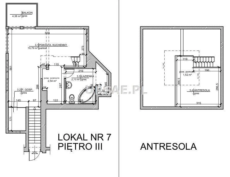 Przytulne studio z widną kuchnią i antresolą