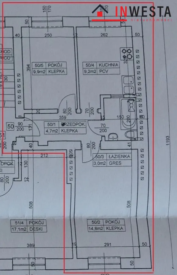 Po remoncie , dwustroone - 2 pokoje 43,20 m2 