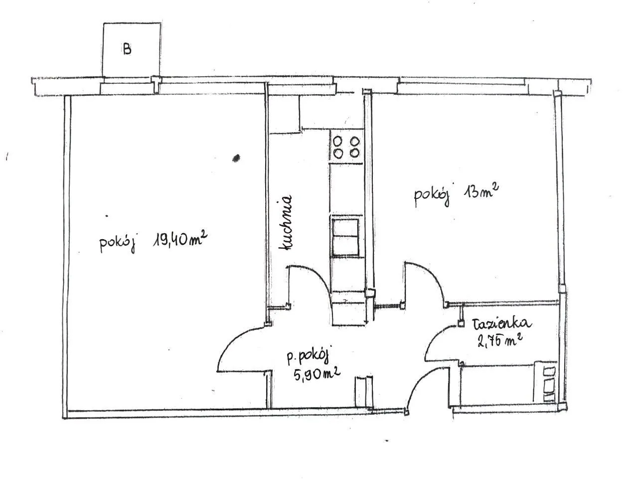 Mieszkanie Warszawa-Bielany, 46,70 m2