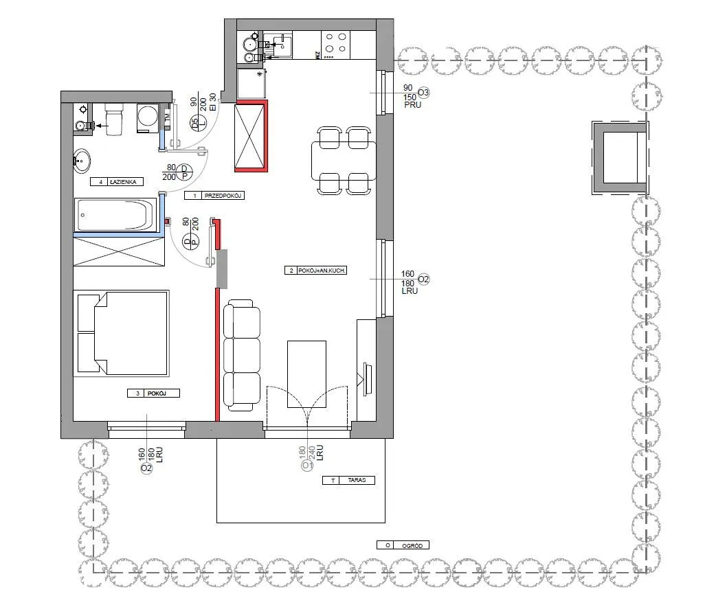 GOTOWE - 2 pokoje 43,75m² , duży ogródek, garaż