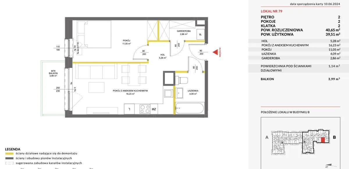 Sprzedam mieszkanie dwupokojowe: Warszawa Białołęka , ulica Ostródzka, 41 m2, 510127 PLN, 2 pokoje - Domiporta.pl