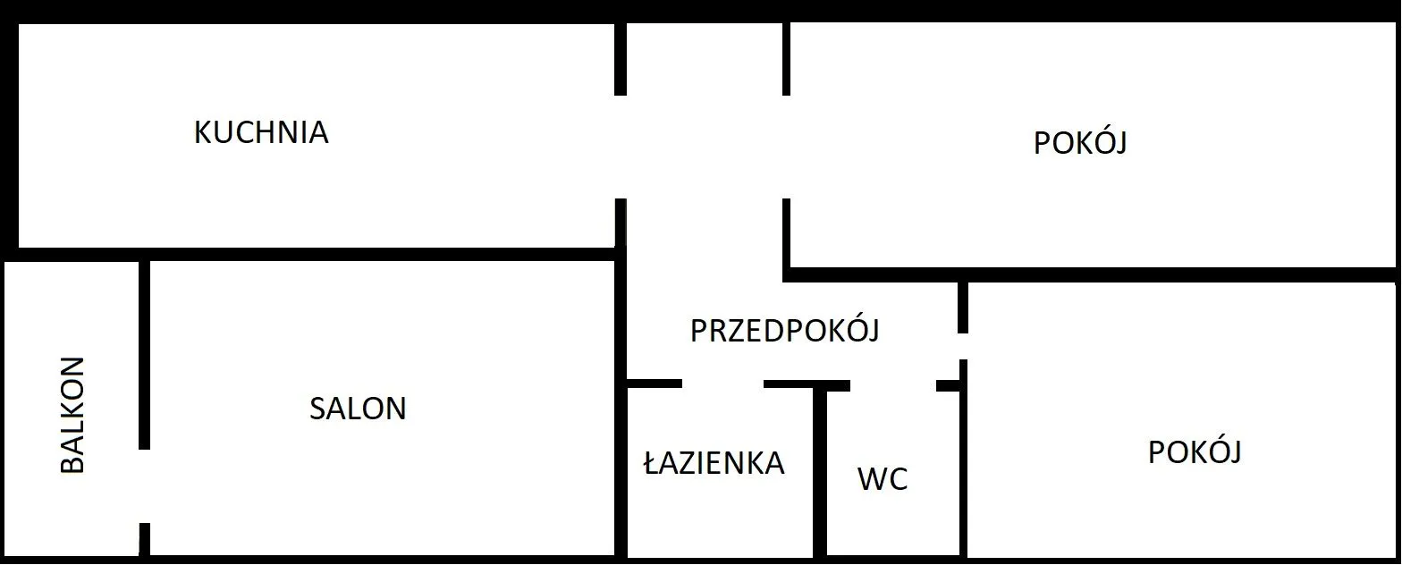 3 pokoje 55 m2 metro młynów 1 piętro