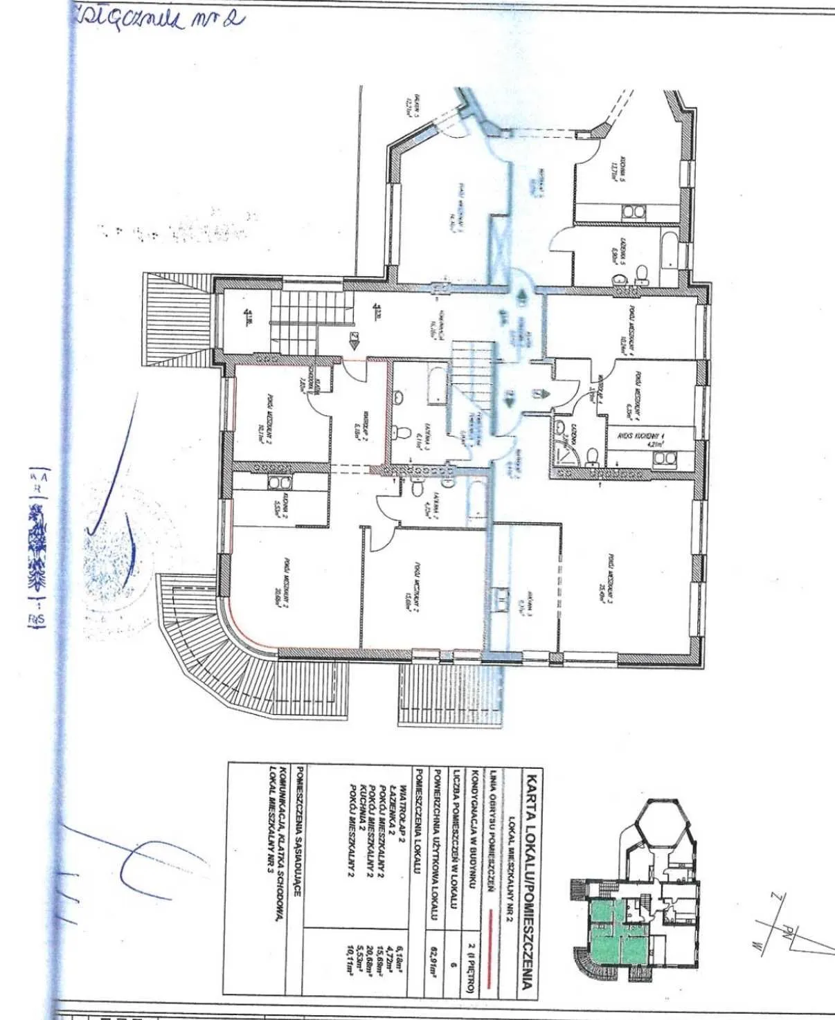 Mieszkanie 62,91 m2 stan deweloperski