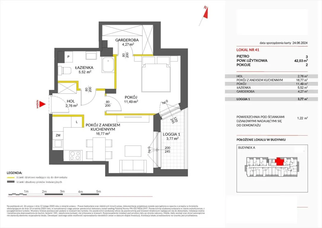 Sprzedam mieszkanie dwupokojowe: Warszawa Białołęka , ulica Marywilska, 42 m2, 617841 PLN, 2 pokoje - Domiporta.pl