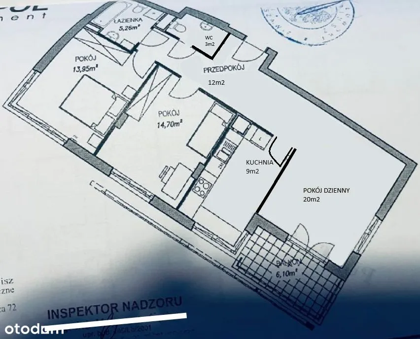 Sprzedam 3-pokojowe mieszkanie 78m² – Ursynów