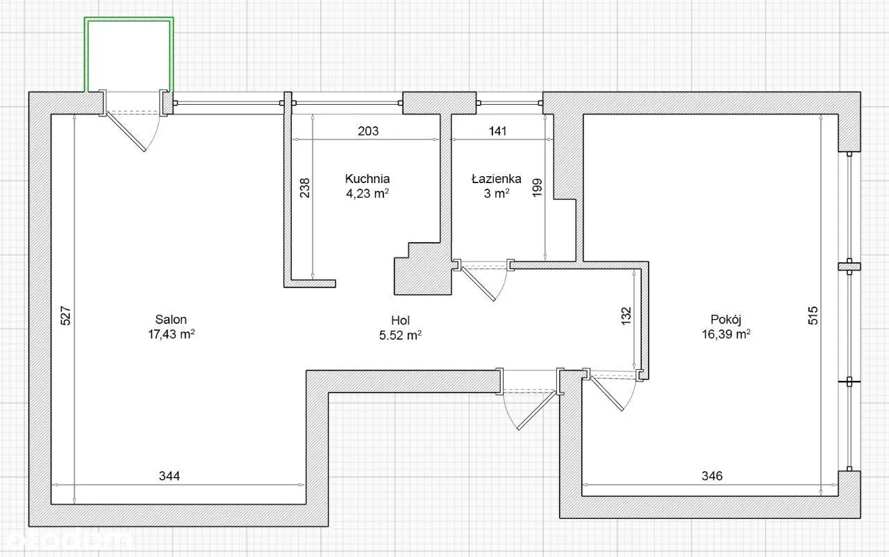 2/3 pokoje, narożne 47.3 m² Bielany, bezpośrednio