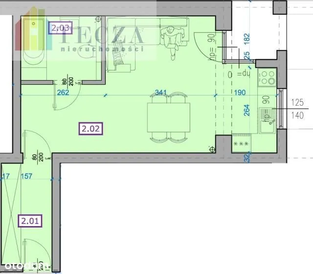 Przestronna kawalerka 35m2+loggia 3m2,nowy budynek