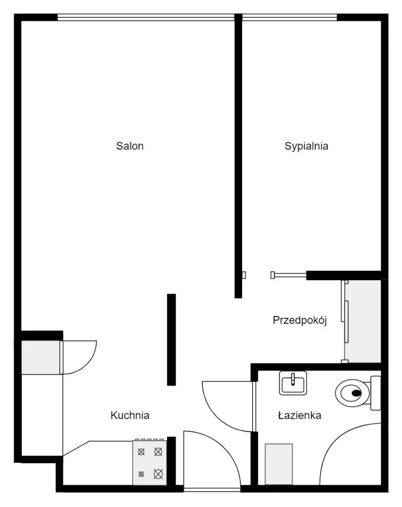 2 pokoje 36 m² Słodowiec