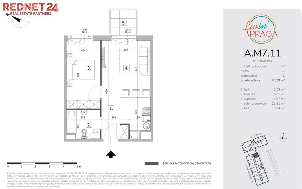 Mieszkanie na sprzedaż, 40 m², 2 pokoje Warszawa Praga-Północ 