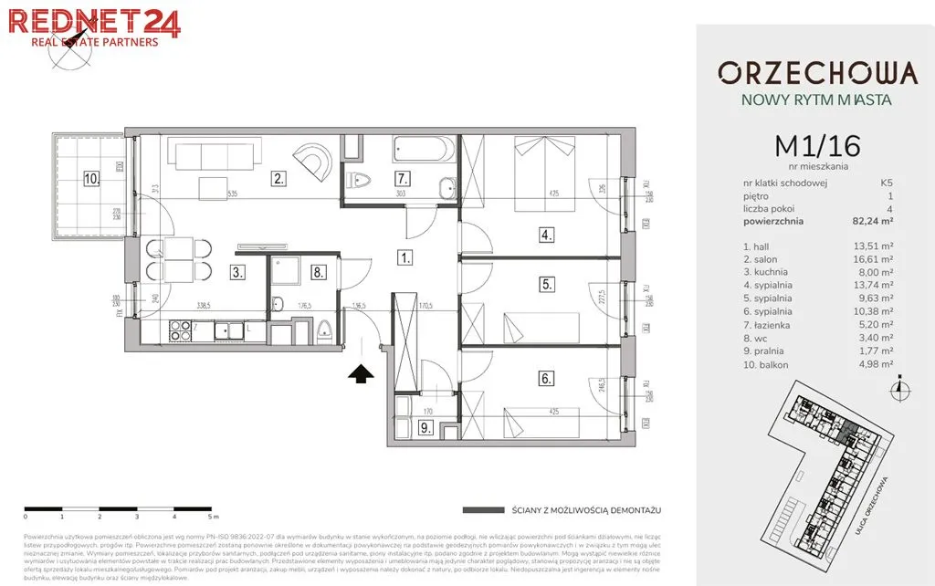 Mieszkanie na sprzedaż, 82 m², 4 pokoje Warszawa Włochy 