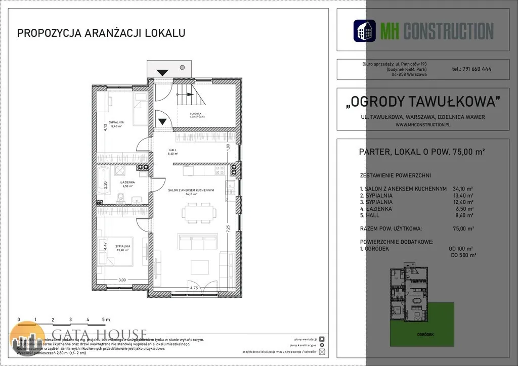 Luksusowe 3 pokoje, ciche, taras, ogródek 