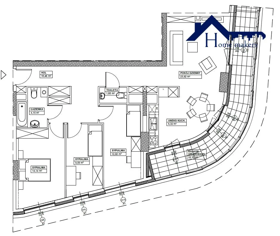 Apartament, ul. Kasprzaka