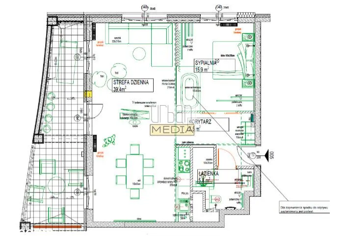 Apartament z tarasem przy Metro Płocka