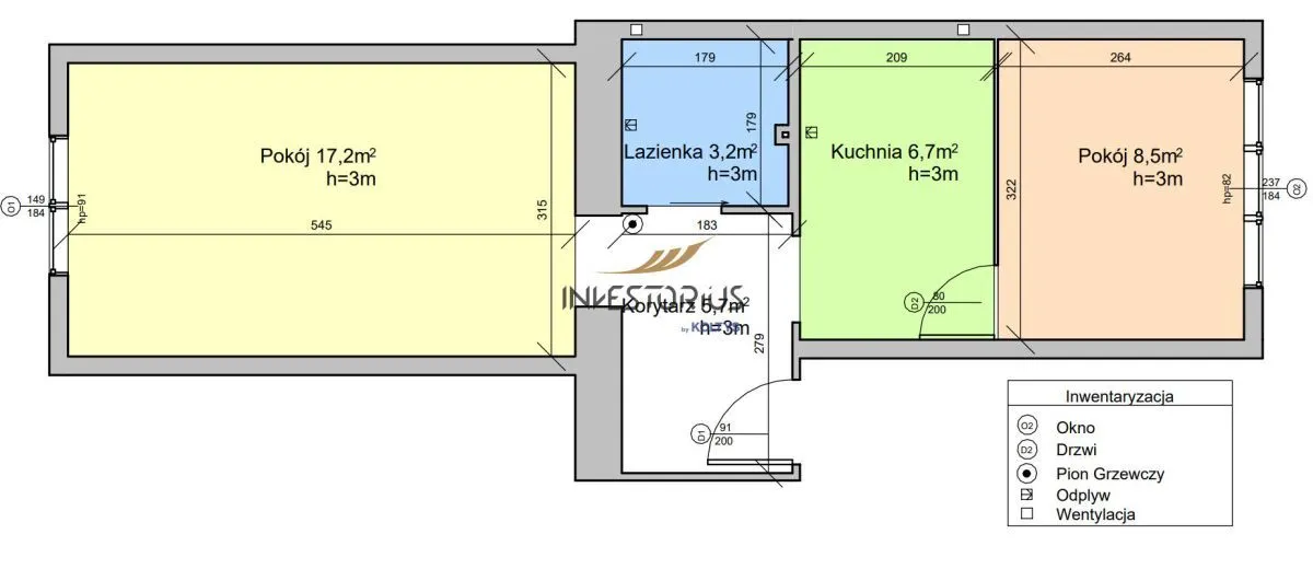 Śródmieście/ul. Widok/2 pokoje/39m2/3m wys/Piwnica 