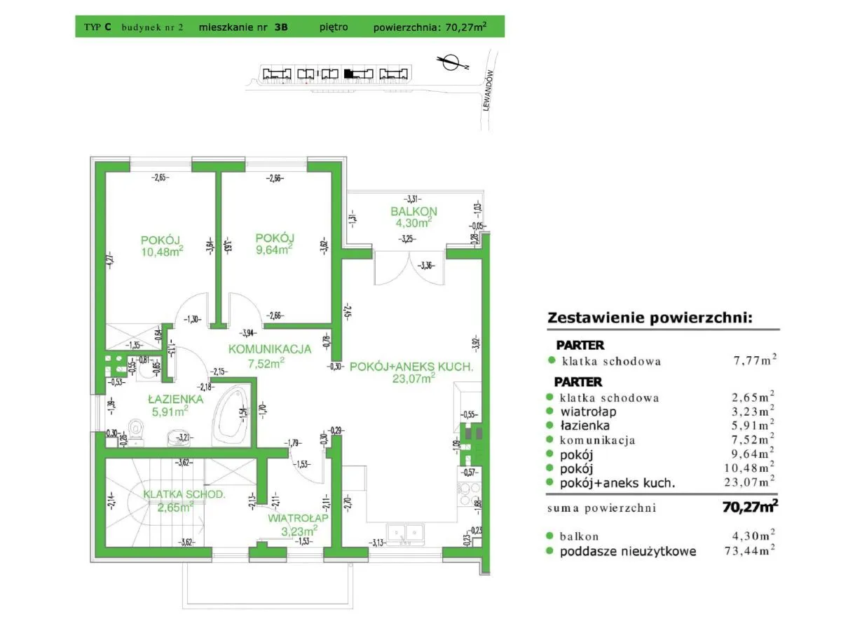 Bezczynszowe 3 pokoje od 61 m2 poddasze 60m 