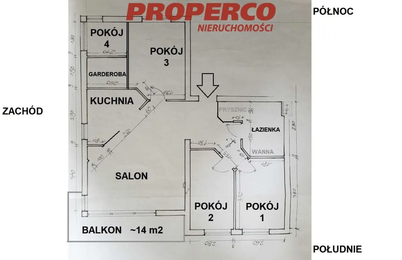 Mieszkanie 4 pok, 84m2 + balkon, Włochy Trzcinowa