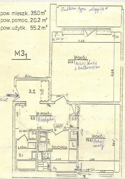 ⭐️2 Pokoje / 55m2/ Loggia/ Piwnica / POLAKA 3 ⭐