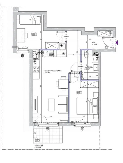 3 pokoje z dużym ogrodem120 m2 na Ursynowie