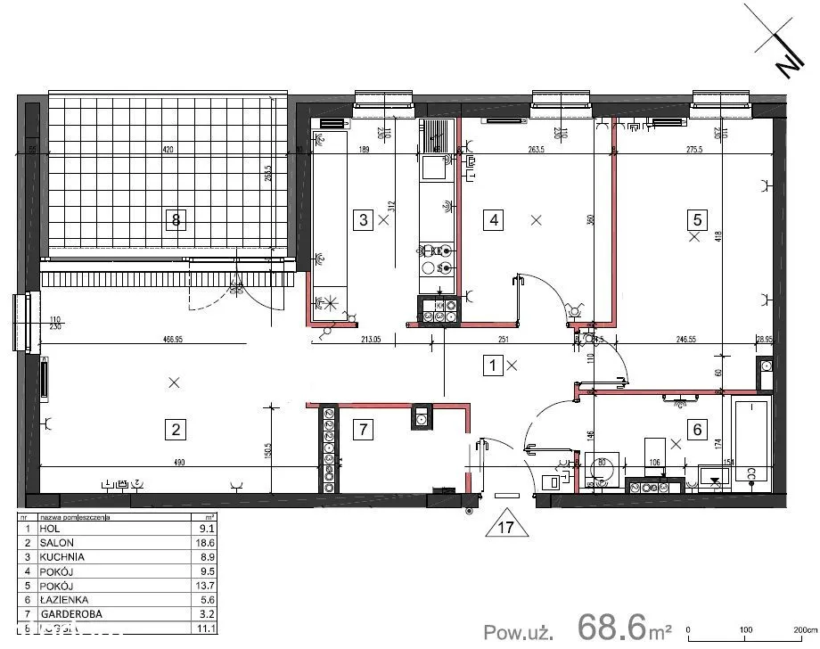 3 pokoje, 69m2, klimatyzacja, 2 x garaż, komórka