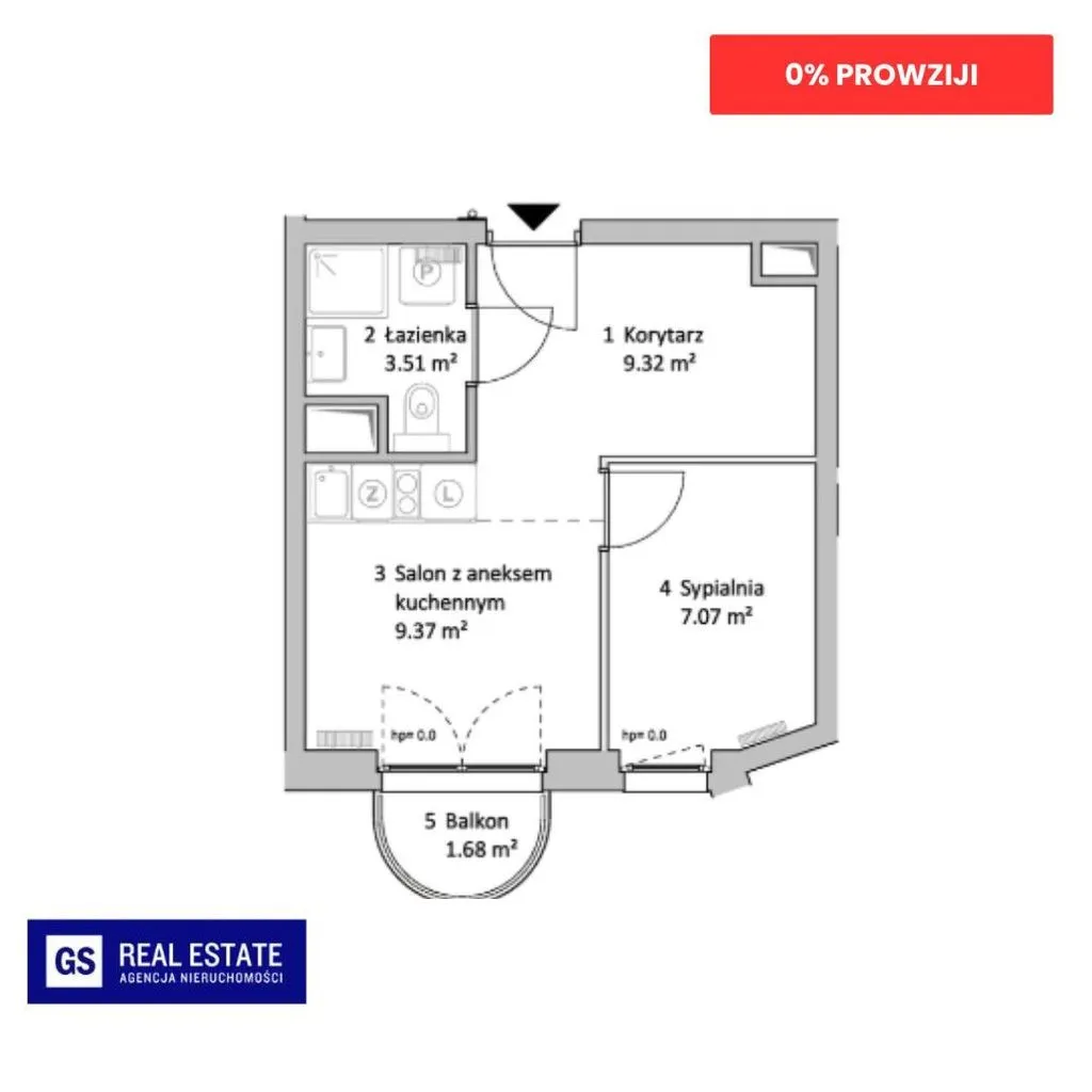 Nowoczesne 2 Pok. Mieszkania  W Inwestycji 29,35M2