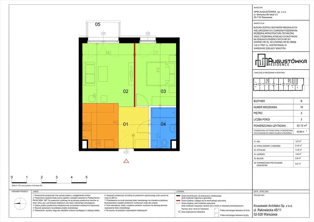 Sprzedam mieszkanie dwupokojowe: Warszawa Mokotów Dolny Mokotów , ulica Kostrzyńska, 42 m2, 673920 PLN, 2 pokoje - Domiporta.pl