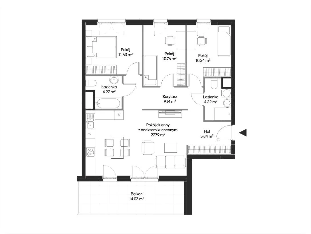 Apartament Premium, 4 Pokoje, Warszawa Mokotów 
