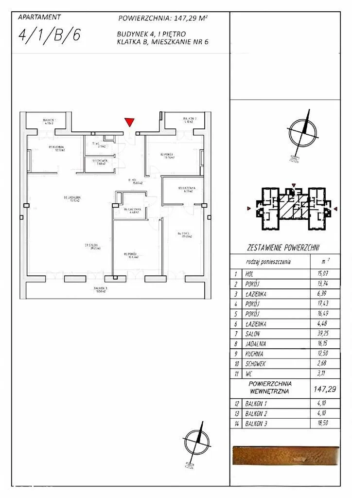 Apartament 147,29 m2 - Warszawa, Wilanów