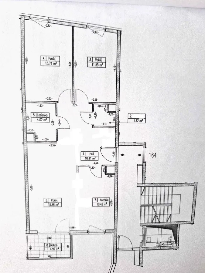 Apartament 3 pokojowy z balkonem w pobliżu Arkadia 