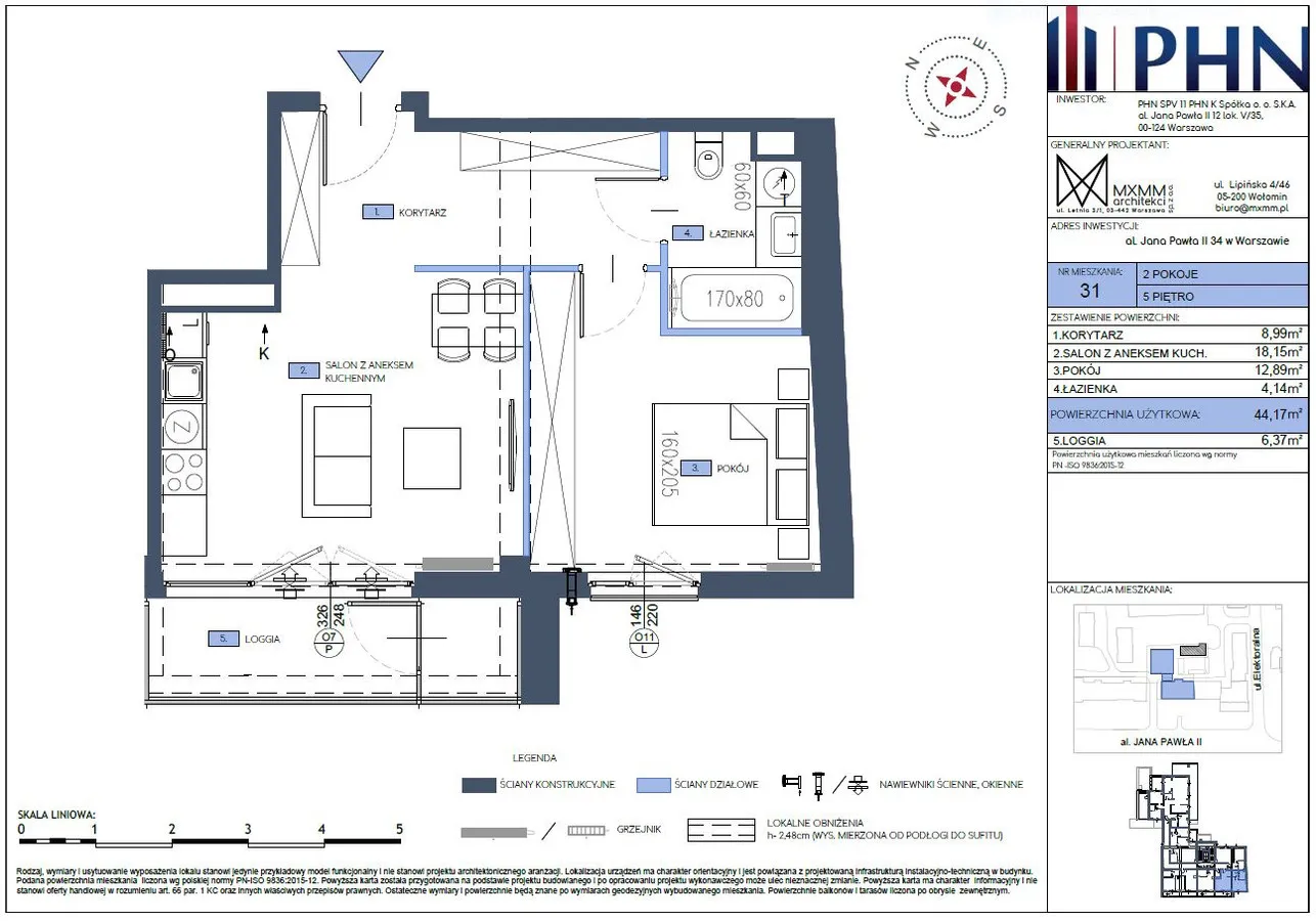 Mieszkanie na sprzedaż, 44 m², 2 pokoje Warszawa Śródmieście Śródmieście Północne 