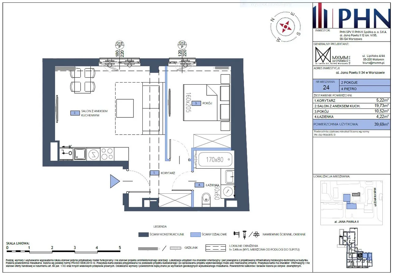 Mieszkanie na sprzedaż, 39 m², 2 pokoje Warszawa Śródmieście Śródmieście Północne 