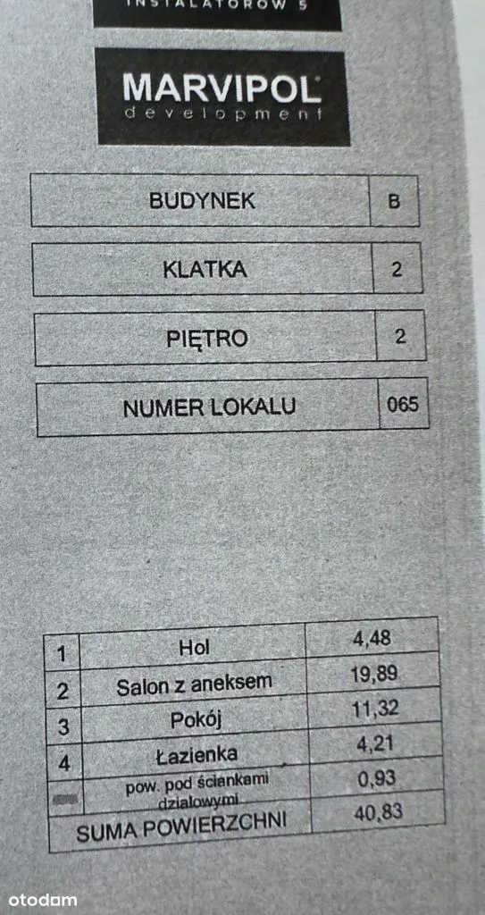 nowe mieszkanie 41m2 + garaż, Instalatorów 7