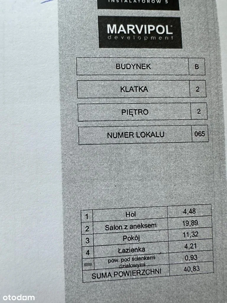 nowe mieszkanie 41m2 + garaż, Instalatorów 7