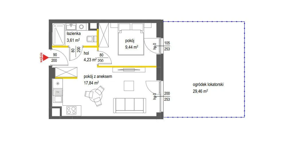Duży ogródek 30m2 ! 20min do Centrum 