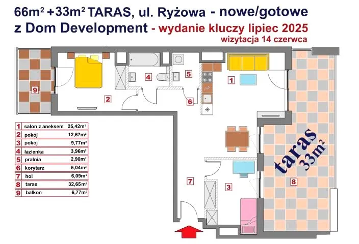 Apartament, ul. Ryżowa