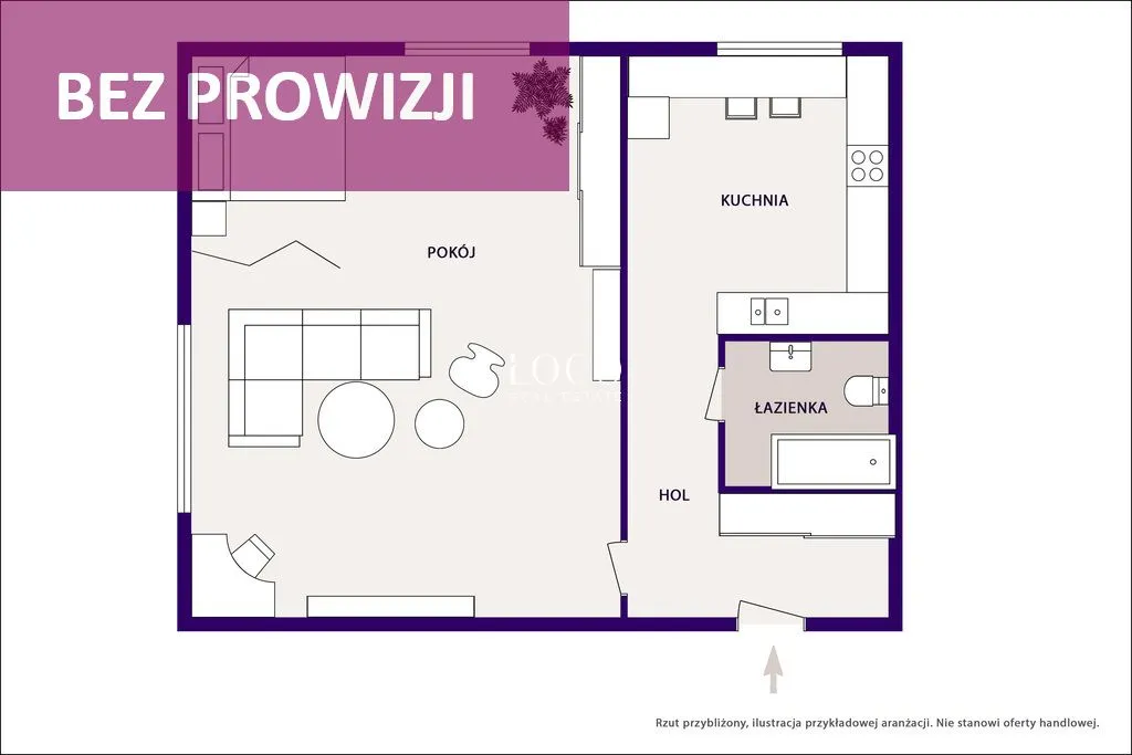 Wygodna kawalerka z oddzielną i widną kuchnią