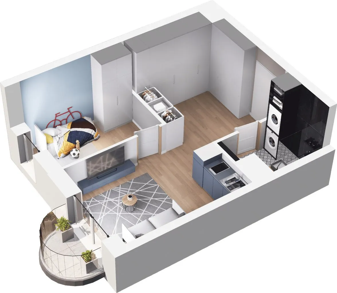 Apartament | centrum Wola - Oval Sky