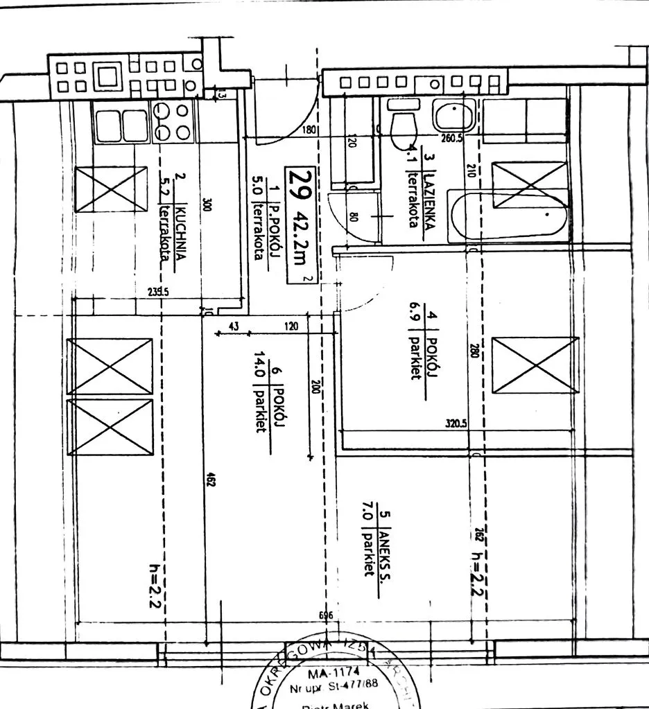 Mieszkanie 2-pokojowe z potencjałem, 42,2 m² – Gocławek, ul. Rożnowska