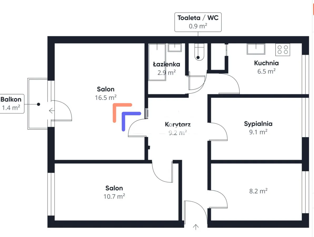 ⭐4 pokoje⭐64m2⭐balkon⭐Mokotów⭐zielona okolica⭐ 