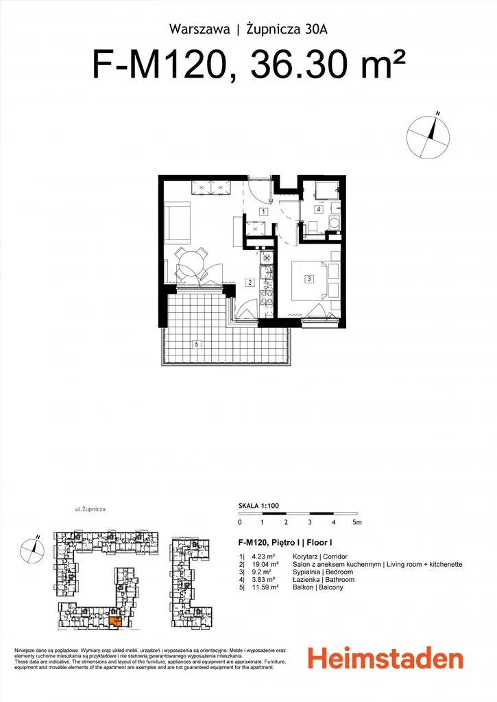 2-pokojowe | 36.3 m2 | Balkon | Internet w cenie