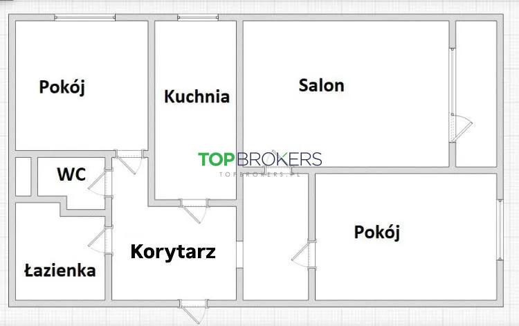 Widne 3 pokoje z oddzielną kuchnią 